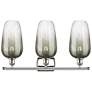 2_Ballston Brookhaven Flute 27"W 3-Lt Polished Nickel Vanity w/ Slate Shade more views
