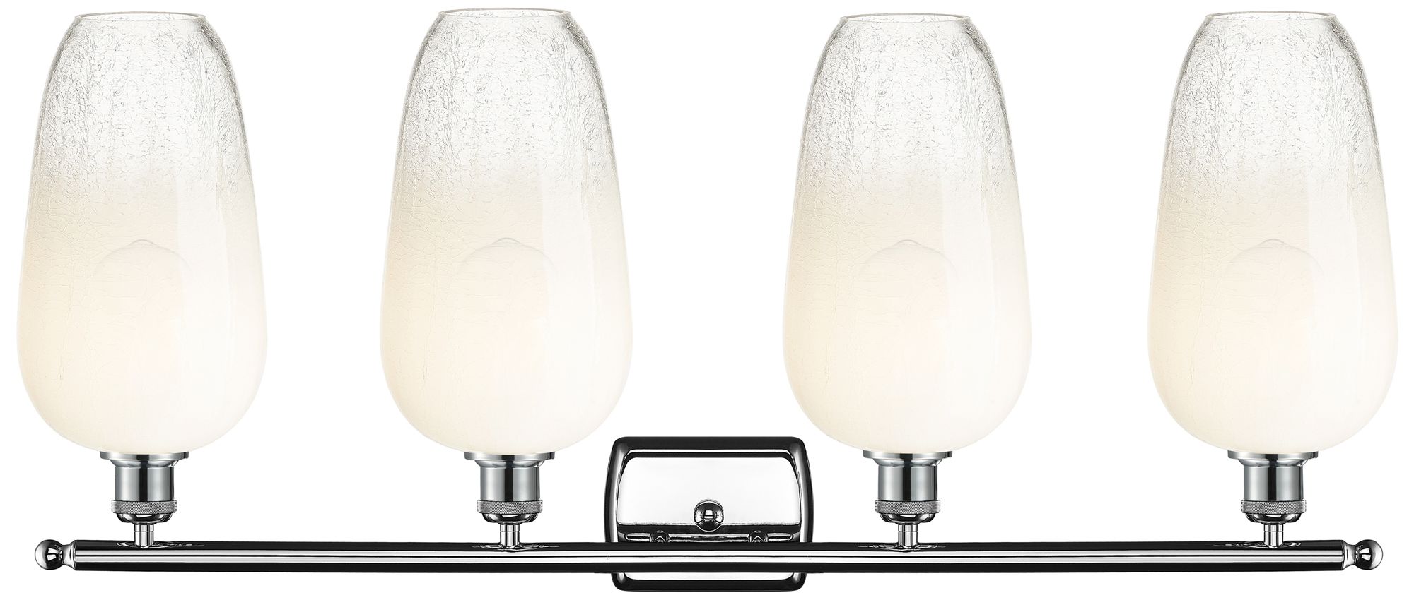 Image 2 Ballston Brookhaven Flute 37"W 4 Light Chrome Bath Light w/ Opal Shade more views