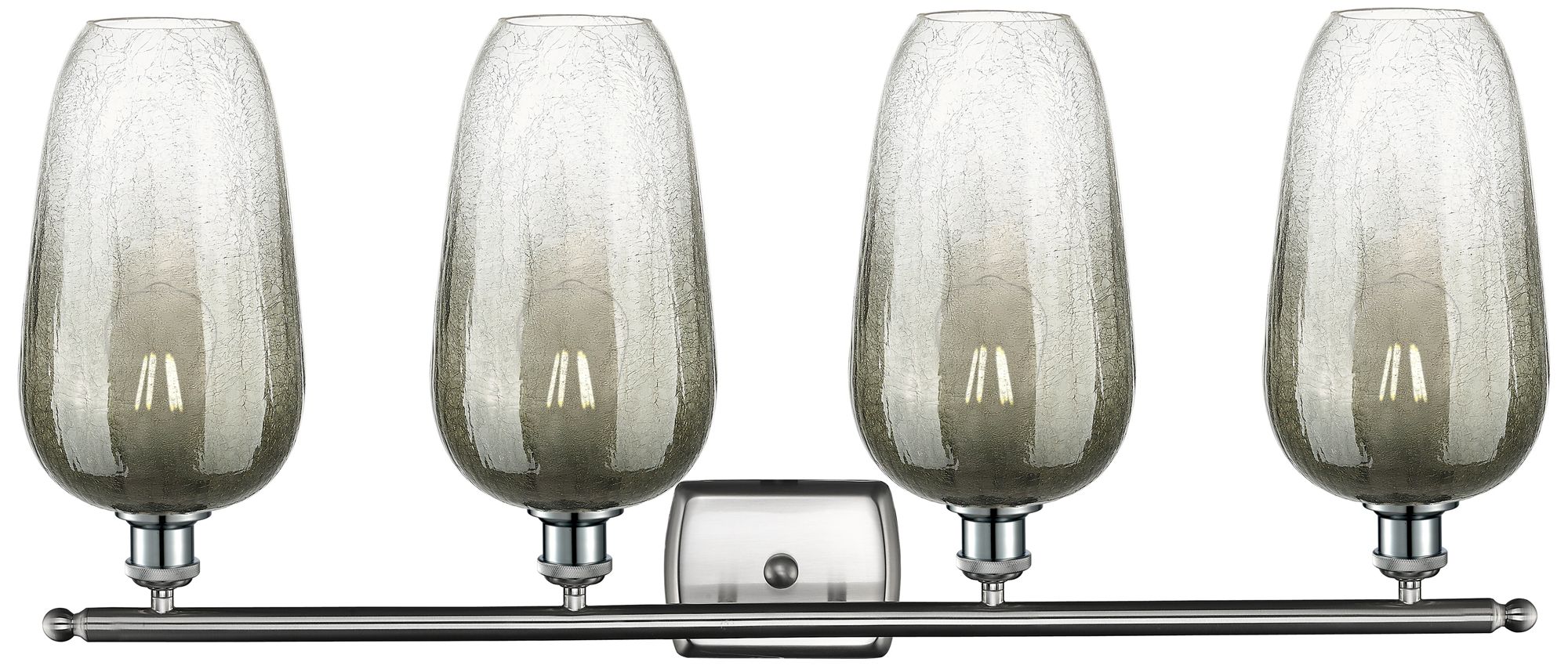 Image 2 Ballston Brookhaven Flute 37"W 4 Light Nickel Vanity w/ Slate Shade more views