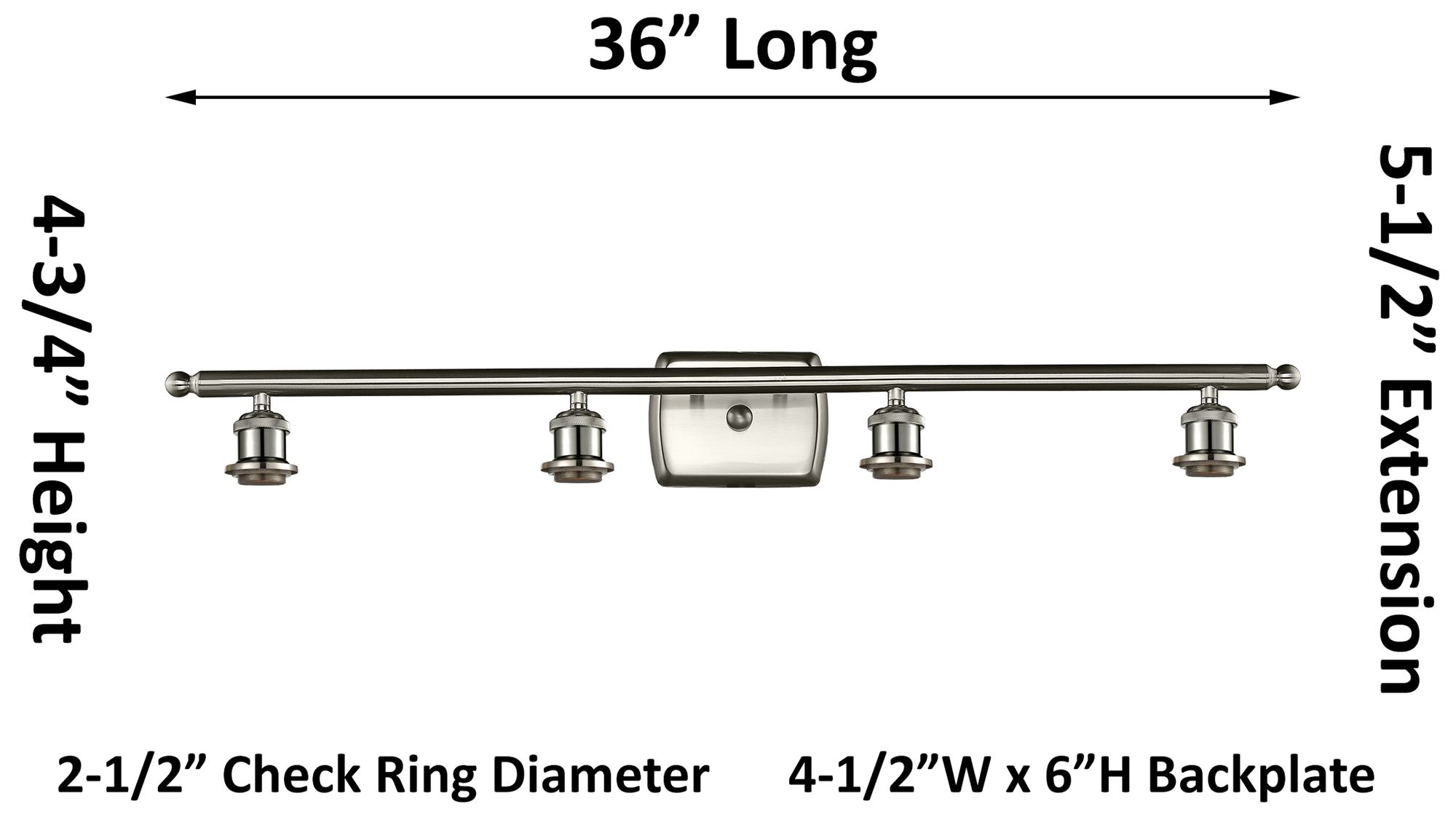 Image 3 Ballston Brookhaven Flute 37"W 4-Lt Brushed Brass Vanity w/ Sapphire Shade more views