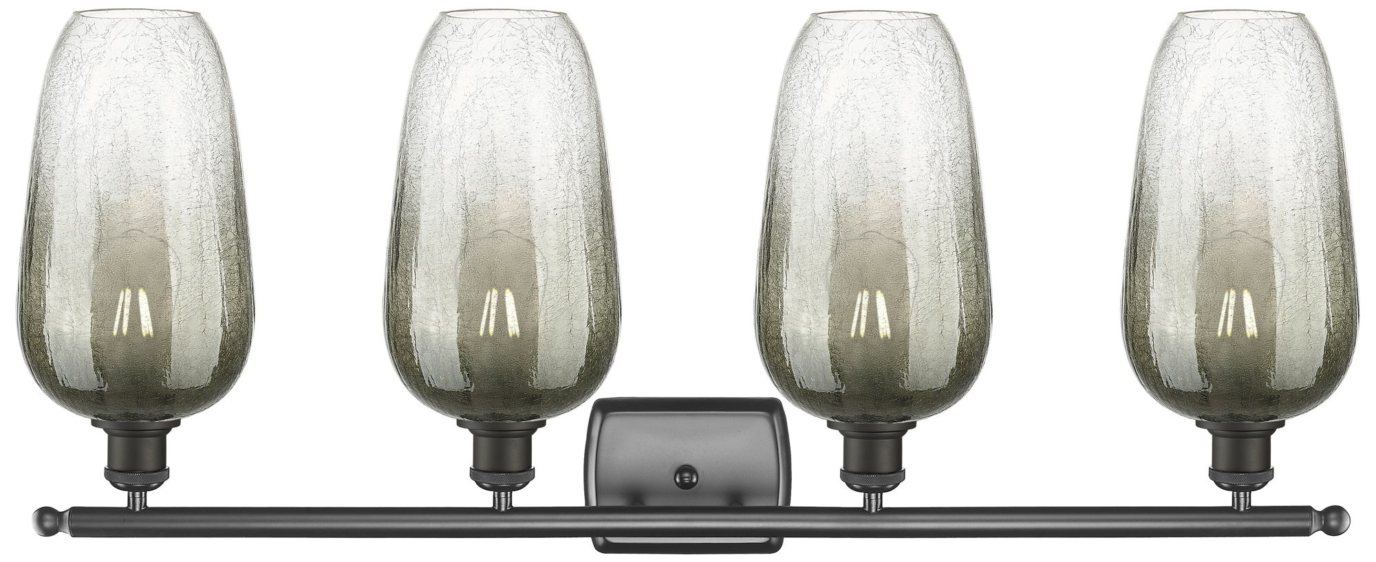 Image 2 Ballston Brookhaven Flute 37"W 4-Lt Oiled Bronze Vanity w/ Slate Shade more views