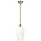 Ballston Brookhaven Flute 7"W Brass Stem Mini Pendant w/ Opal Shade