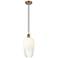 Ballston Brookhaven Flute 7"W Brushed Brass Cord Pendant w/ Opal Shade