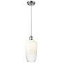 1_Ballston Brookhaven Flute 7"W Chrome Cord Mini Pendant w/ Opal Shade