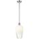 Ballston Brookhaven Flute 7"W Chrome Stem Mini Pendant w/ Opal Shade