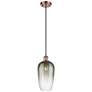 1_Ballston Brookhaven Flute 7"W Copper Cord Mini Pendant w/ Slate Shade