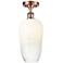 Ballston Brookhaven Flute 7"W Copper Semi.Flush Mount With Opal Shade
