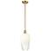 Ballston Brookhaven Flute 7"W Gold Stem Mini Pendant w/ Opal Shade