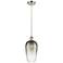 Ballston Brookhaven Flute 7"W Nickel Cord Pendant w/ Slate Shade