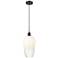 Ballston Brookhaven Flute 7"W Oiled Bronze Cord Pendant w/ Opal Shade