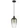 Ballston Brookhaven Flute 7"W Oiled Bronze Cord Pendant w/ Slate Shade