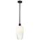 Ballston Brookhaven Flute 7"W Oiled Bronze Stem Pendant w/ Opal Shade