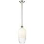 1_Ballston Brookhaven Flute 7"W Polished Nickel Stem Pendant w/ Opal Shade