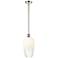 Ballston Brookhaven Flute 7"W Polished Nickel Stem Pendant w/ Opal Shade