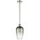 Ballston Brookhaven Flute 7"W Polished Nickel Stem Pendant w/ Slate Shade