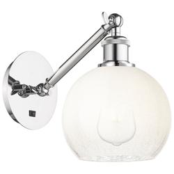 Ballston Brookhaven Globe 10"H Chrome Swivel Sconce w/ Opal Shade