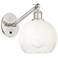 Ballston Brookhaven Globe 10"H Nickel Swivel Sconce w/ Opal Shade