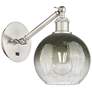 Ballston Brookhaven Globe 10"H Nickel Swivel Sconce w/ Slate Shade