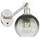 Ballston Brookhaven Globe 10"H Nickel Swivel Sconce w/ Slate Shade