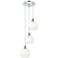 Ballston Brookhaven Globe 14"W 3-Lt Chrome Cord Pendant w/ Opal Shade