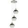 Ballston Brookhaven Globe 14"W 3-Lt Polish Nickel Cord Pendant w/ Slate