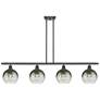 Ballston Brookhaven Globe 48"W 4-Lt Oil Bronze Stem Island w/ Slate Shade