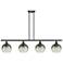 Ballston Brookhaven Globe 48"W 4-Lt Oil Bronze Stem Island w/ Slate Shade