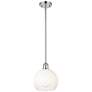 Ballston Brookhaven Globe 8"W Chrome Stem Mini Pendant w/ Opal Shade