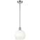 Ballston Brookhaven Globe 8"W Chrome Stem Mini Pendant w/ Opal Shade