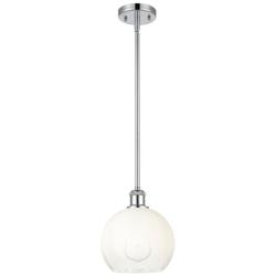Ballston Brookhaven Globe 8"W Chrome Stem Mini Pendant w/ Opal Shade