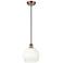 Ballston Brookhaven Globe 8"W Copper Cord Mini Pendant w/ Opal Shade