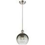 1_Ballston Brookhaven Globe 8"W Nickel Cord Pendant w/ Slate Shade