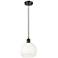 Ballston Brookhaven Globe 8"W Oiled Bronze Cord Pendant w/ Opal Shade