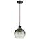 Ballston Brookhaven Globe 8"W Oiled Bronze Cord Pendant w/ Slate Shade