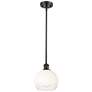 1_Ballston Brookhaven Globe 8"W Oiled Bronze Stem Pendant w/ Opal Shade