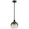 Ballston Brookhaven Globe 8"W Oiled Bronze Stem Pendant w/ Slate Shade