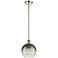 Ballston Brookhaven Globe 8"W Polished Nickel Stem Pendant w/ Slate Shade