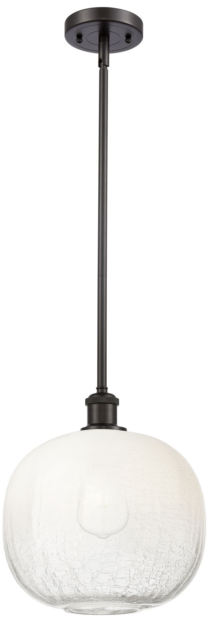 Ballston Brookhaven Sphere 11"W Oiled Bronze Stem Pendant w/ Opal Shad