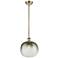 Ballston Brookhaven Sphere 11"W Brass Stem Mini Pendant w/ Slate Shade