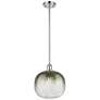 Ballston Brookhaven Sphere 11"W Chrome Stem Pendant w/ Slate Shade