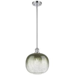 Ballston Brookhaven Sphere 11"W Chrome Stem Pendant w/ Slate Shade