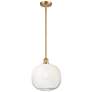 Ballston Brookhaven Sphere 11"W Gold Stem Mini Pendant w/ Opal Shade