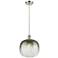 Ballston Brookhaven Sphere 11"W Nickel Cord Pendant w/ Slate Shade