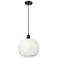 Ballston Brookhaven Sphere 11"W Oiled Bronze Cord Pendant w/ Opal Shade