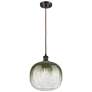 1_Ballston Brookhaven Sphere 11"W Oiled Bronze Cord Pendant w/ Slate Shade