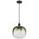 Ballston Brookhaven Sphere 11"W Oiled Bronze Cord Pendant w/ Slate Shade