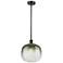 Ballston Brookhaven Sphere 11"W Oiled Bronze Stem Pendant w/ Slate Shade