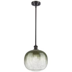 Ballston Brookhaven Sphere 11"W Oiled Bronze Stem Pendant w/ Slate Shade