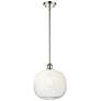 Ballston Brookhaven Sphere 11"W Polished Nickel Stem Pendant w/ Opal Shade
