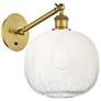 Ballston Brookhaven Sphere 12"H Brushed Brass Swivel Sconce w/ Opal Shade